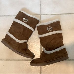 Brown Boots with White Fur - Michael Kors - Size 2